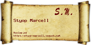 Styop Marcell névjegykártya