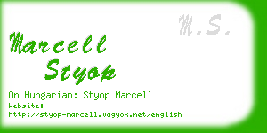 marcell styop business card